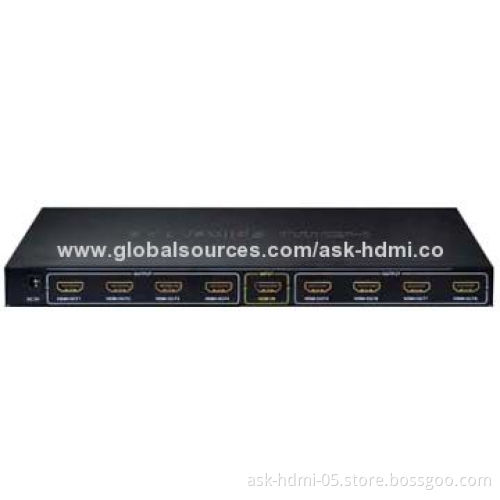 3D HDMI 1x8 Splitter with 5V DC/3A Power Supply